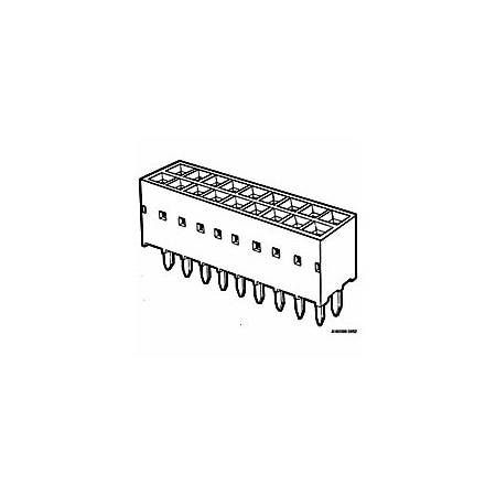 Fci Board Connector, 30 Contact(S), 2 Row(S), Female, Straight, 0.1 Inch Pitch, Solder Terminal,  68683-315LF